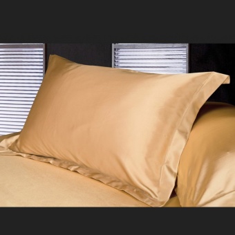 360DSC Solid Color Pillow Cover Silk-like Fabrics Single Pillowcase Pillow Slip 48*74cm - Yellow