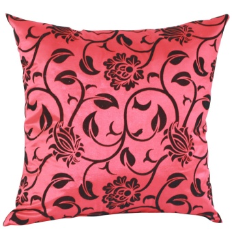 Chameleon Flock Velvet Print Silk Decorative Cushion Cover Pillow Case 43 cm 17&quot; Red HPX&quot;