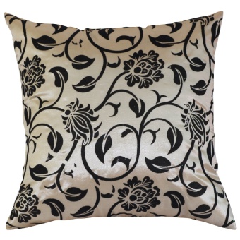 Chameleon Flock Velvet Print Silk Decorative Cushion Cover Pillow Case 43 cm 17&quot; Light Coffee HPX&quot;
