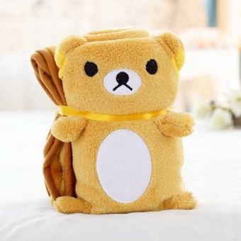ภาพการ์ตูนสัตว์น่ารัก Fncytoy ปรับอากาศห่มผ้าห่มพับได้ของขวัญหมี