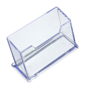 1 Tier Clear Plastic Business Card Holder Display Stands Shelf Case