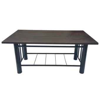 Inter Steelโต๊ะกลางโซฟา โครงเหล็ก,หน้าท้อปไม้ รุ่นT-SofaO5391ขาดำ/ท้อปลายโอ๊ค