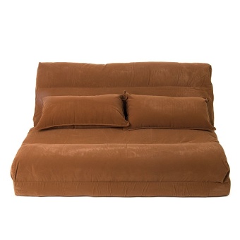 Easy โซฟาเอนกประสงค์ ปรับเอน ปรับเป็นที่นอนได้ พร้อมหมอน 2 ใบ ขนาด120 x 210 x 18 ซม. (สีน้ำตาล)