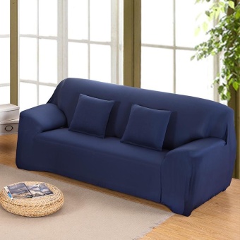  Spandex Stretch Sofa Cover Elasticity Polyester Solid Colors Couch Cover Loveseat Sofa Furniture Cover - intl