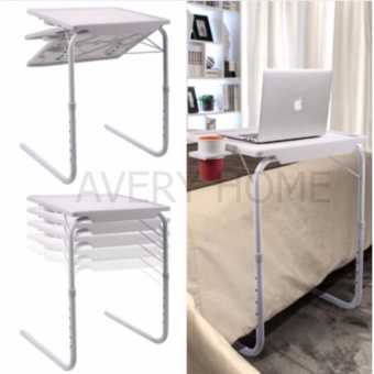 Folding adjustable laptop multi-purpose Table (White)โต๊ะ คอมพิวเตอร์ โต๊ะ พับ ได้ อเนกประสงค์ โต๊ะ เขียน หนังสือ เด็ก โต๊ะ ทำการบ้าน เด็ก (ขาว)