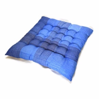 Nanapan Shopเบาะรองนั่ง ลายสก็อต ขนาด48x48ซม.สีน้ำงิน