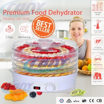 Food Dehydrator Healthy Green Food Drying Machine Fruit Vegetables Dryer With Five Drying Racks