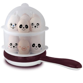 Hot item Multifunction Pan กระทะไฟฟ้ามัลติฟังก์ชั่นอเนกประสงค์ แบบ 2 ชั้นคุณภาพสูง (Brown)
