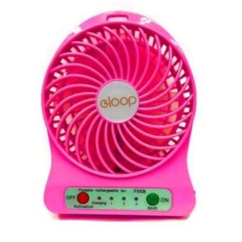 Eloop พัดลมพกพา Mini USB Fan (สีชมพู)