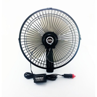 PM.AM พัดลมติดในรถยนต์ 12 v ขนาด 10 นิ้ว (สีดำ)