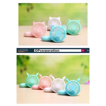 Mini fan พัดลมพกพาขนาดเล็ก ชาร์จสายUSB ใส่ถ่าน ลมแรง(op02)
