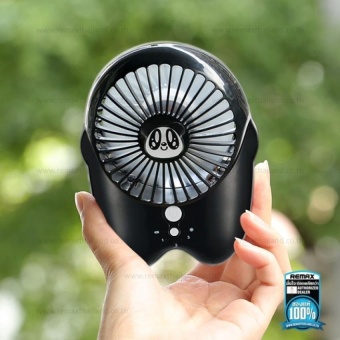 Remax Fan รุ่น F6 LOVERS HOUSE พัดลมพกพาแบตเตอรี่ในตัว (สีดำ)