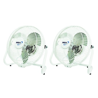 MIRA พัดลมตั้งโต๊ะเทอร์โบ 10 นิ้ว รุ่น M-90 แพ็คคู่ (สีขาว)