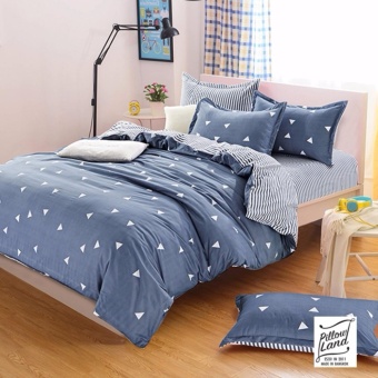 Pillow Land ผ้าปูที่นอน ชุดผ้านวม เกรด A 6 ฟุต 6 ชิ้น - NY 101