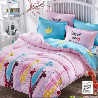 Pillow Land ผ้าปูที่นอน ชุดผ้านวม เกรด A 6 ฟุต 6 ชิ้น - NY 103