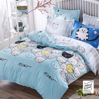 Pillow Land ผ้าปูที่นอน ชุดผ้านวม เกรด A 6 ฟุต 6 ชิ้น - NY 102