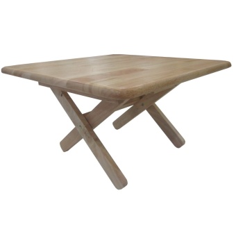 Intrend Design โต๊ะญี่ปุ่น ขาพับได้ หน้าท็อปสี่เหลี่ยม60x60ซม. ไม้ยางพารา - สีธรรมชาติ