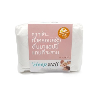 Zleepwell ผ้ารองปูที่นอนกันไรฝุ่น กันน้ำและปัสสาวะ ขนาด 6 ฟุต (สีขาว)