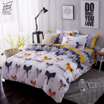 Pillow Land ผ้าปูที่นอน ชุดผ้านวม เกรด A 6 ฟุต 6 ชิ้น - AI301