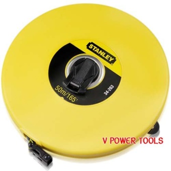 STANLEY เทปวัดระยะ วัดที่สายไฟเบอร์กลาส ยาว 50เมตร (165ฟุต) รุ่น 34-263