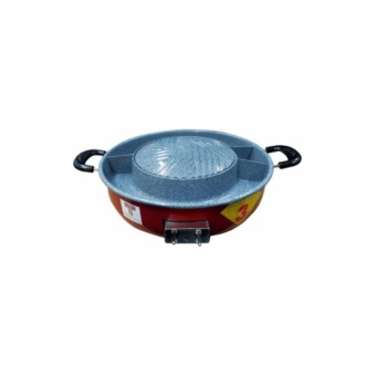MITSUMARU AP-EG20T หม้อสุกี้บาร์บีคิว(สีแดง)
