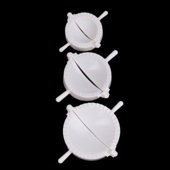 3-in-1 Automatic Dumpling Makers - White (7cm / 8cm / 10cm Diameter) - intl