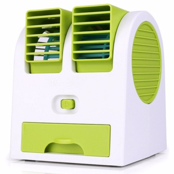 Mini USB Air Conditioning พัดลมแอร์ปรับอากาศแบบตั้งโต๊ะ - Green