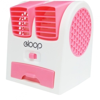 Eloop พัดลมไอน้ำพกพา / พัดลมปรับอากาศ ชนิดตั้งโต๊ะ (สีชมพู)