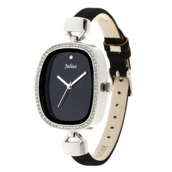 Julius นาฬิกาข้อมือผู้หญิง สายหนัง รุ่น JA-298-black-bl#