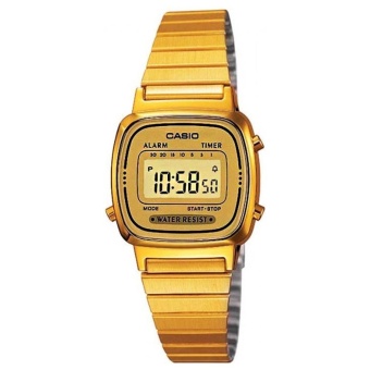 Casio นาฬิกาข้อมือผู้หญิง สายสแตนเลส สีทอง รุ่น LA670WGA-9DF - Gold
