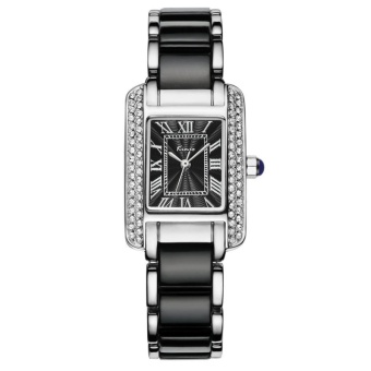 Kimio นาฬิกาข้อมือผู้หญิง สีดำ/เงิน สาย Alloy รุ่น KW6036