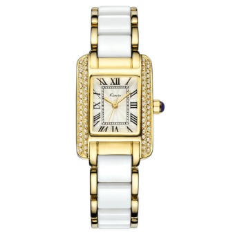 Kimio นาฬิกาข้อมือผู้หญิง สีขาว/ทอง สาย Alloy รุ่น KW6036