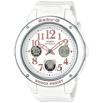 Casio Baby-G นาฬิกาข้อมือผู้หญิง สายเรซิ่น รุ่น BGA-150EF-7B - สีขาว