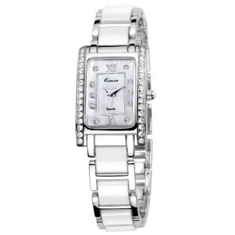 Kimio นาฬิกาข้อมือสุภาพสตรี สีขาว/เงิน สาย Alloy รุ่น KW510