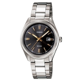 Casio Standard นาฬิกาข้อมือผู้หญิง สายสแตนเลส รุ่น LTP-1302D-1A2VDF - สีเงิน/ดำ
