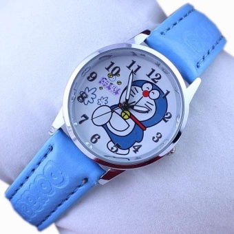 Q Version of the Fashion Cartoon Doraemon Blue Bite of the Cat Belt Children's Student Watch - intl