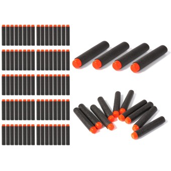 ลูกปืนของเล่น 100pcs 7.2cm EVA Refill Bullet Darts Black สำหรับ Nerf N-strike Elite Series Blasters Kid Game Toy Gun