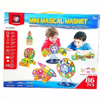 Todds & Kids Toys ของเล่นเสริมพัฒนาการ ตัวต่อแม่เหล็กเสริมทักษะ Mini Magical Magnet 86 ชิ้น
