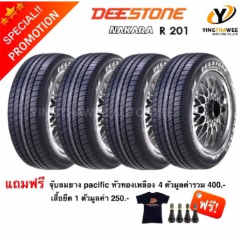 Deestone ยางรถยนต์ รุ่น NAKARA R201 185/65R14 -4 เส้น(แถมจุ๊บลมยาง pacific 4 ตัว)