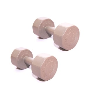 G sport DUMBELL พลาสติกชนิดเหลี่ยมน้ำหนัก 4 kg รุ่น LU-4 แพคคู่(สีน้ำตาล)