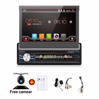 1 DIN Universal Android 6.0 Car DVD player GPS RADIO with Quad coreWIFI GPS stereo touch screen Telescopic Machine Auto Screen - intl