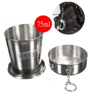 Outdoor Portable Cup แก้วน้ำสแตนเลสพกพาพับได้