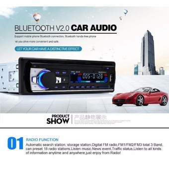 Car Radio 12V Bluetooth V2.0 JSD520 Car Stereo In-dash 1 Din FM Aux In Receiver - intl