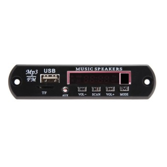 Car Music MP3 WMA Decoder Board Module 12V USB TF FM - intl