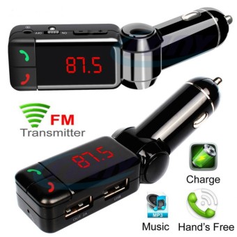 BC06 ตัวรับสัญญาณแบบเสตอริโอ เครื่องเสียงติดรถยนต์ Bluetooth Car FMTransmitter Dual USB 2A Car Charger