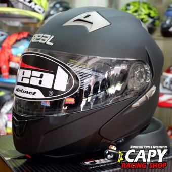 REAL helmet หมวกกันน็อค Real COSMO R สี ดำด้าน (Big Bike and motorcycle Helmet)